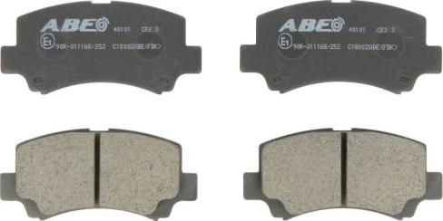 ABE C18002ABE - Тормозные колодки, дисковые, комплект autodnr.net