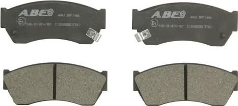 ABE C18005ABE - Тормозные колодки, дисковые, комплект avtokuzovplus.com.ua