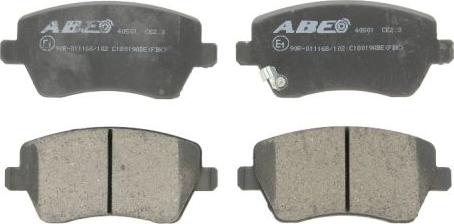 ABE C18019ABE - Тормозные колодки, дисковые, комплект autodnr.net