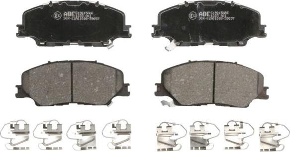 ABE C19015ABE - Гальмівні колодки, дискові гальма autocars.com.ua
