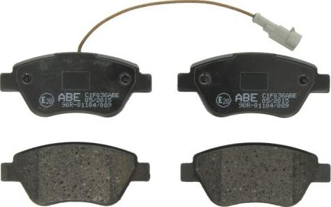 ABE C1F036ABE - Тормозные колодки, дисковые, комплект autodnr.net