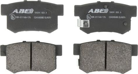 ABE C24005ABE - Тормозные колодки, дисковые, комплект avtokuzovplus.com.ua