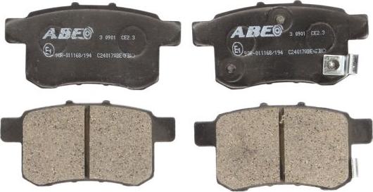ABE C24017ABE - Тормозные колодки, дисковые, комплект avtokuzovplus.com.ua