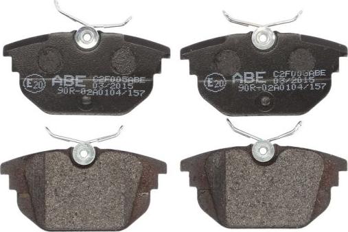 ABE C2F005ABE - Тормозные колодки, дисковые, комплект avtokuzovplus.com.ua