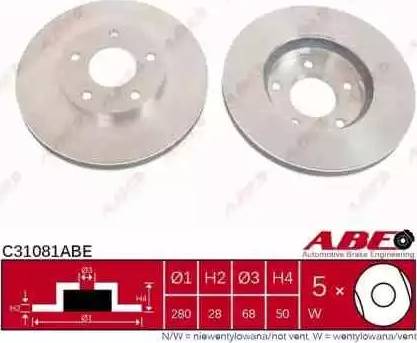 ABE C31081ABE - Тормозной диск avtokuzovplus.com.ua