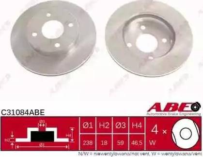 ABE C31084ABE - Тормозной диск avtokuzovplus.com.ua