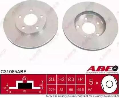 ABE C31085ABE - Тормозной диск avtokuzovplus.com.ua