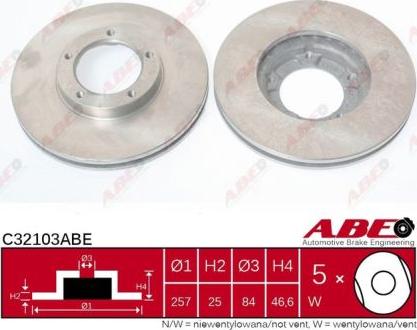 ABE C32103ABE - Тормозной диск avtokuzovplus.com.ua
