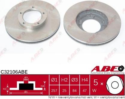 ABE C32106ABE - Тормозной диск avtokuzovplus.com.ua