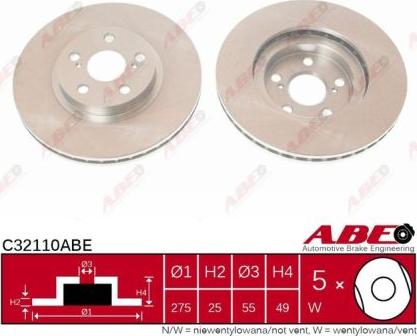 ABE C32110ABE - Тормозной диск autodnr.net