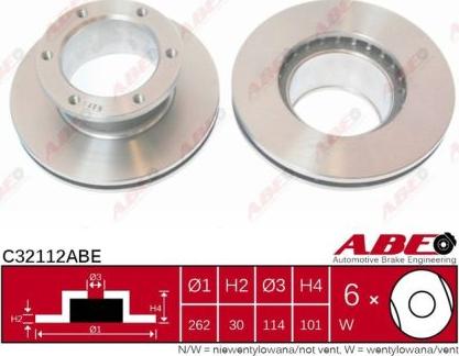 ABE C32112ABE - Гальмівний диск autocars.com.ua