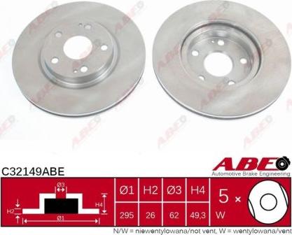 ABE C32149ABE - Тормозной диск avtokuzovplus.com.ua