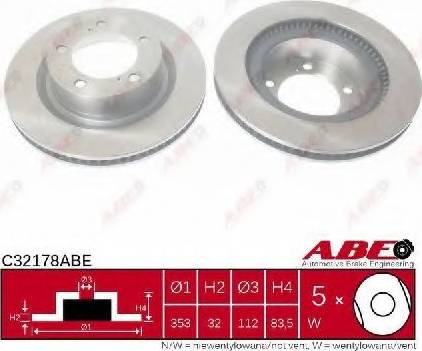 ABE C32178ABE - Тормозной диск avtokuzovplus.com.ua