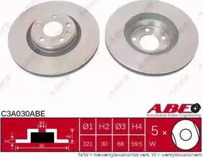 ABE C3A030ABE - Тормозной диск avtokuzovplus.com.ua