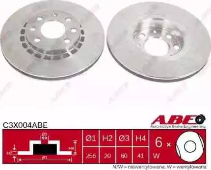 ABE C3X004ABE - Тормозной диск avtokuzovplus.com.ua