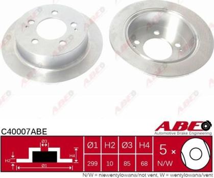 ABE C40007ABE - Тормозной диск avtokuzovplus.com.ua