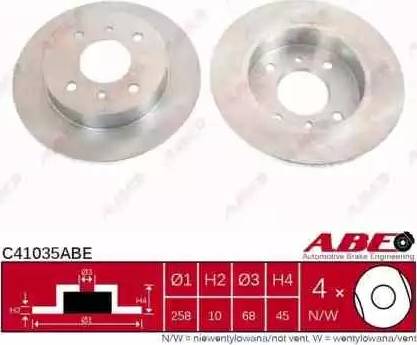 ABE C41035ABE - Тормозной диск autodnr.net