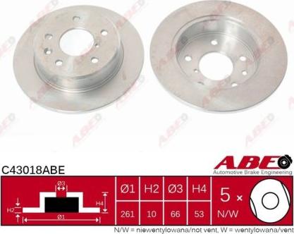 ABE C43018ABE - Тормозной диск avtokuzovplus.com.ua