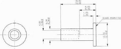 ABEX 93283 - Заклепка, накладки барабанного гальма autocars.com.ua