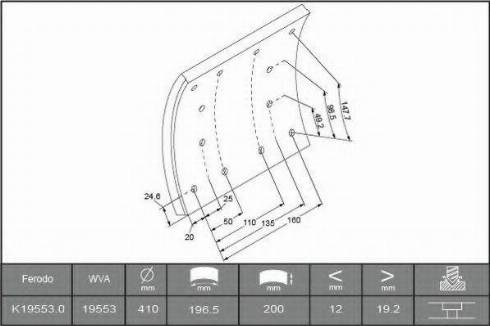 ABEX B2737166 - Комплект тормозных башмаков, барабанные тормоза autodnr.net