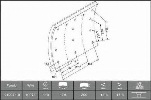 ABEX B2755929 - Комплект тормозных башмаков, барабанные тормоза autodnr.net