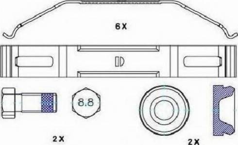ABEX FAC166 - Комплектуючі, колодки дискового гальма autocars.com.ua