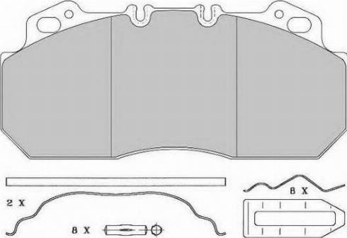 ABEX G6644 - Тормозные колодки, дисковые, комплект autodnr.net