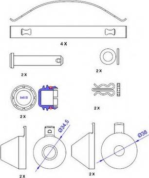 ABEX G6938 - Тормозные колодки, дисковые, комплект autodnr.net