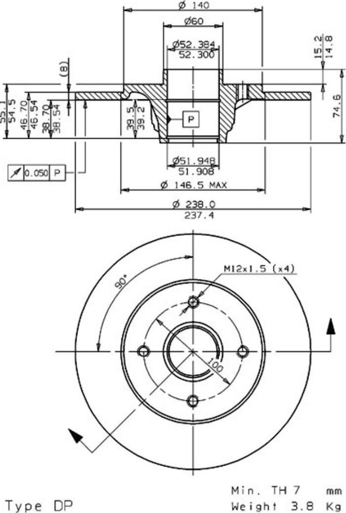 A.B.S. 08.5834.10 - Тормозной диск avtokuzovplus.com.ua