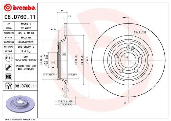 A.B.S. 08.D760.11 - Гальмівний диск autocars.com.ua