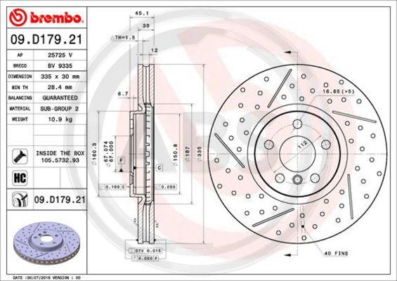 A.B.S. 09.D179.21 - Гальмівний диск autocars.com.ua