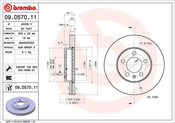 A.B.S. 09.D570.11 - Тормозной диск autodnr.net