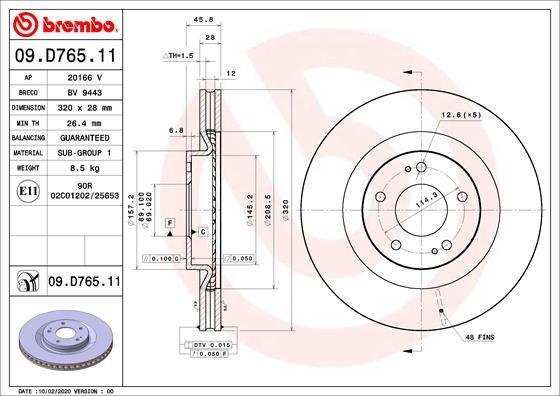 A.B.S. 09.D765.11 - Гальмівний диск autocars.com.ua