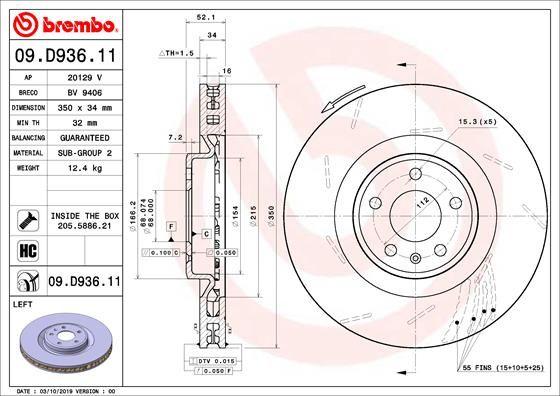 A.B.S. 09.D936.11 - Тормозной диск avtokuzovplus.com.ua