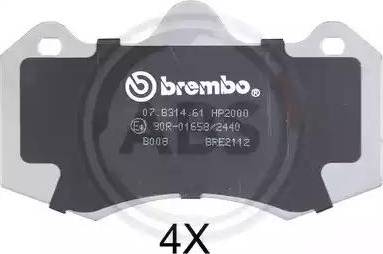 A.B.S. 35009S - Гальмівні колодки, дискові гальма autocars.com.ua