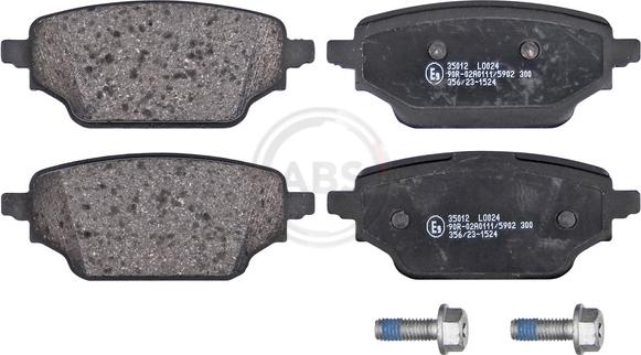 A.B.S. 35012 - Гальмівні колодки, дискові гальма autocars.com.ua