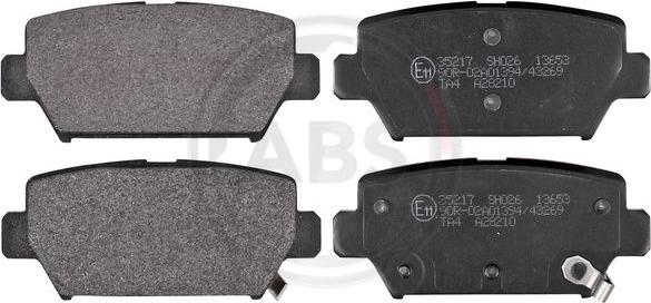 A.B.S. 35217 - Гальмівні колодки, дискові гальма autocars.com.ua