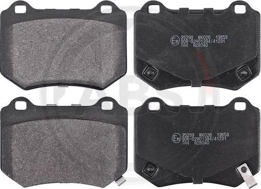 A.B.S. 35299 - Гальмівні колодки, дискові гальма autocars.com.ua