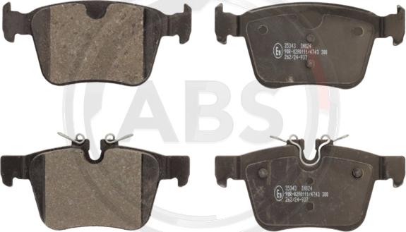 A.B.S. 35343 - Гальмівні колодки, дискові гальма autocars.com.ua