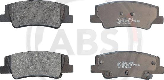 A.B.S. 35367 - Гальмівні колодки, дискові гальма autocars.com.ua