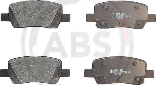A.B.S. 35384 - Гальмівні колодки, дискові гальма autocars.com.ua