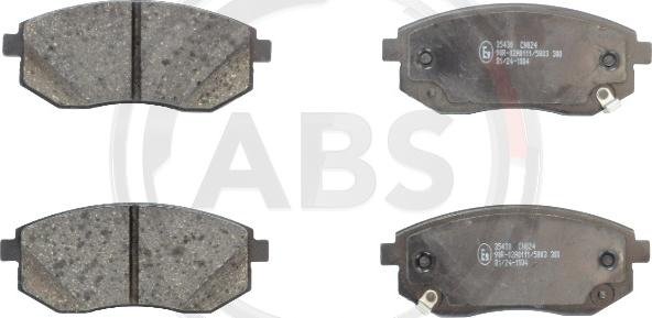 A.B.S. 35430 - Гальмівні колодки, дискові гальма autocars.com.ua