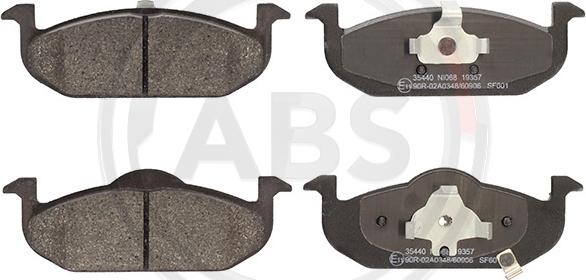 A.B.S. 35440 - Гальмівні колодки, дискові гальма autocars.com.ua