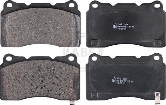 A.B.S. 35448 - Гальмівні колодки, дискові гальма autocars.com.ua