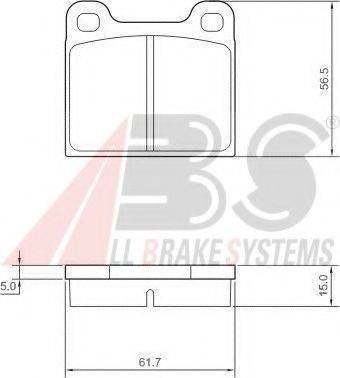 A.B.S. 36009 OE - Гальмівні колодки, дискові гальма autocars.com.ua