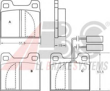 A.B.S. 36013 OE - Гальмівні колодки, дискові гальма autocars.com.ua