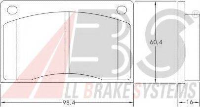 A.B.S. 36047 OE - Гальмівні колодки, дискові гальма autocars.com.ua