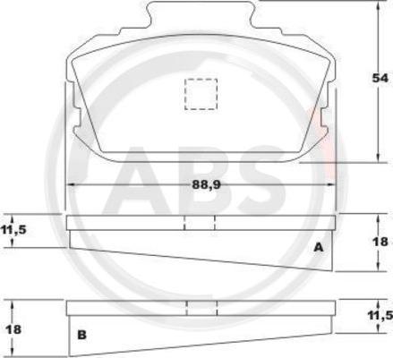 A.B.S. 36101 - Гальмівні колодки, дискові гальма autocars.com.ua