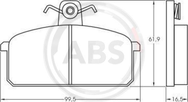 A.B.S. 36146 - Тормозные колодки, дисковые, комплект avtokuzovplus.com.ua