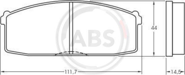 A.B.S. 36158 - Тормозные колодки, дисковые, комплект avtokuzovplus.com.ua